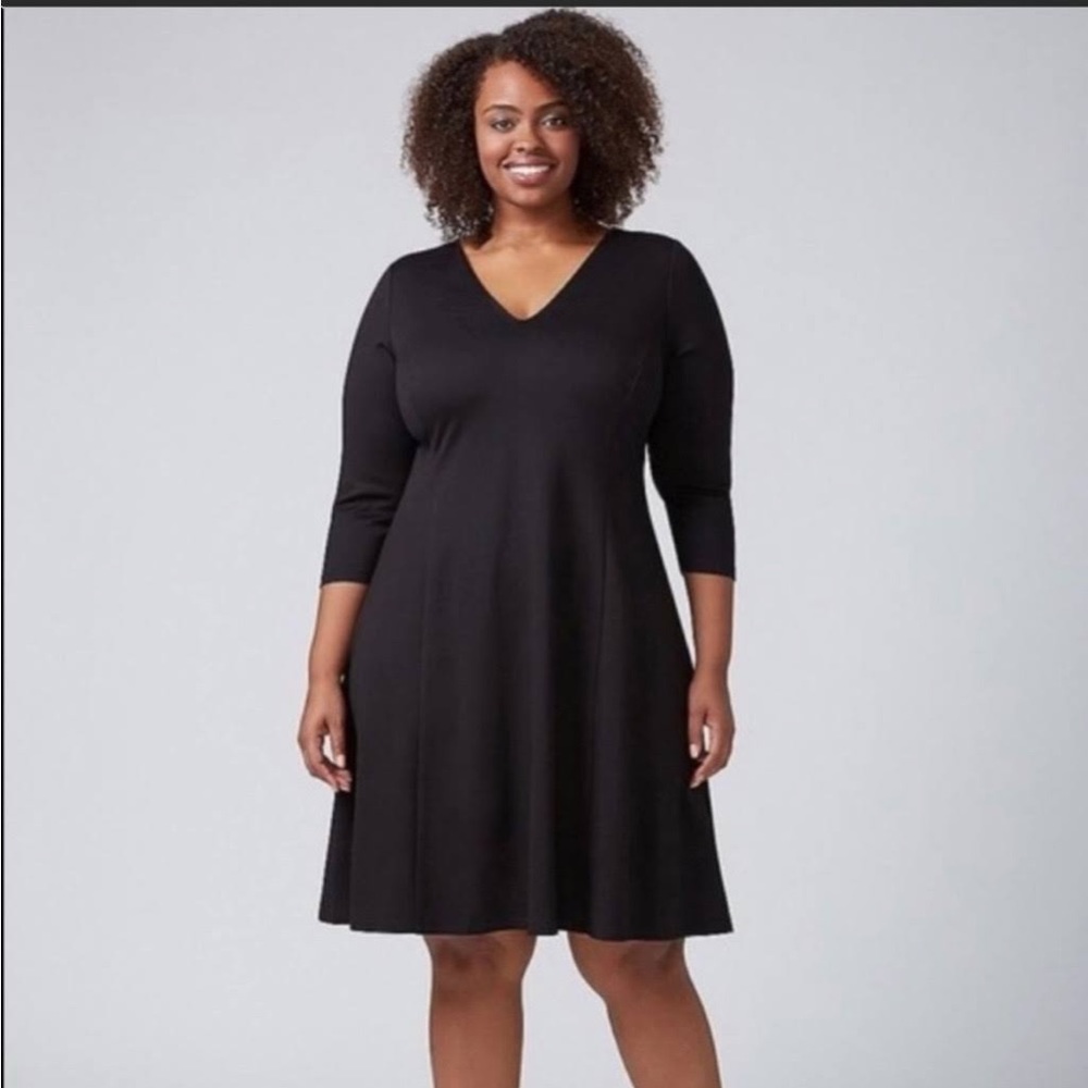NWT Lane Bryant Casual Black Back Zipper Dress Size 14/16